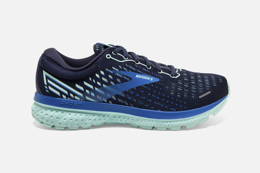 Brooks Running Shoes - Ghost 13 Road Womens - Navy/Blue - ZRF-058293